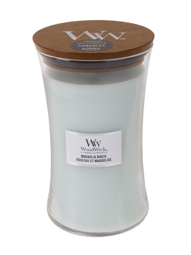 WoodWick Magnolia Birch glass large