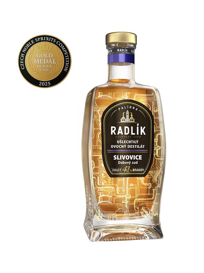 Radlík Pflaume Eichenfass 43% 0,5 l
