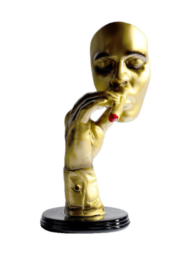 Abstract Art Sculpture The Smoking One Gold