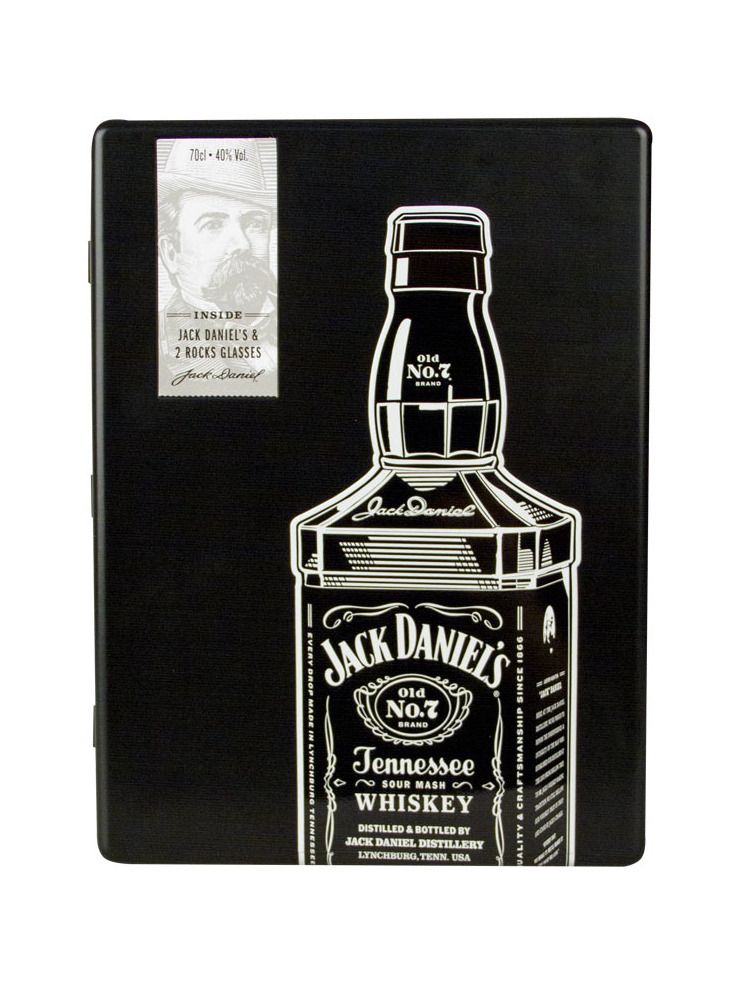 Jack Daniels 0,7l 40% Zinn + 2 Glas