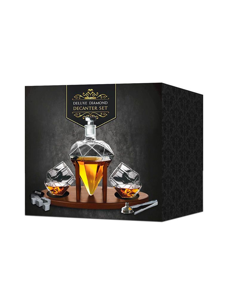 MIKAMAX Deluxe Diamond Decanter set