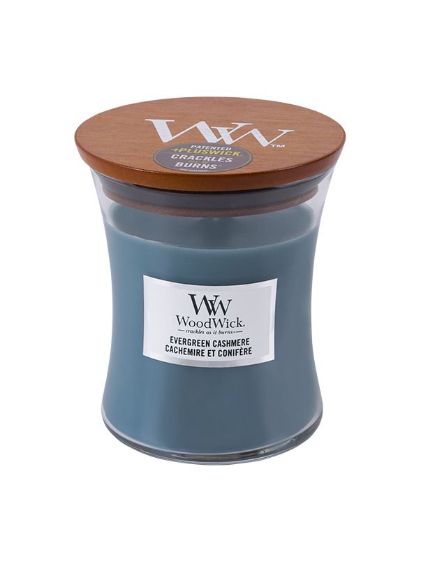 WoodWick Evergreen Cashmere glass medium