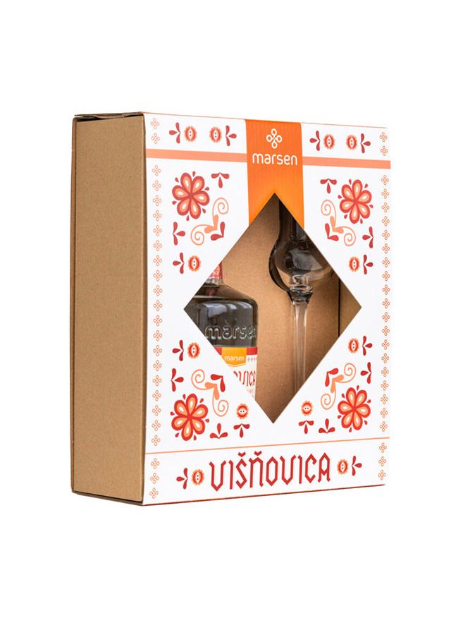 Marsen Kirschbrand Traditionel 0,5l 42% + Glas