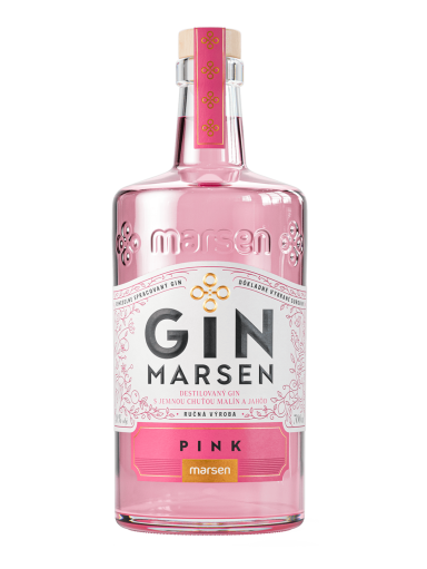Marsen Gin Pink 38% 0,7 l + Glas