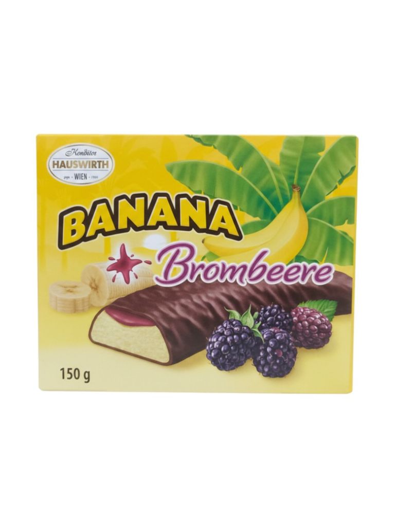 HAUSWIRTH Schoko-Bananen mit Brombeer-Füllung 150g