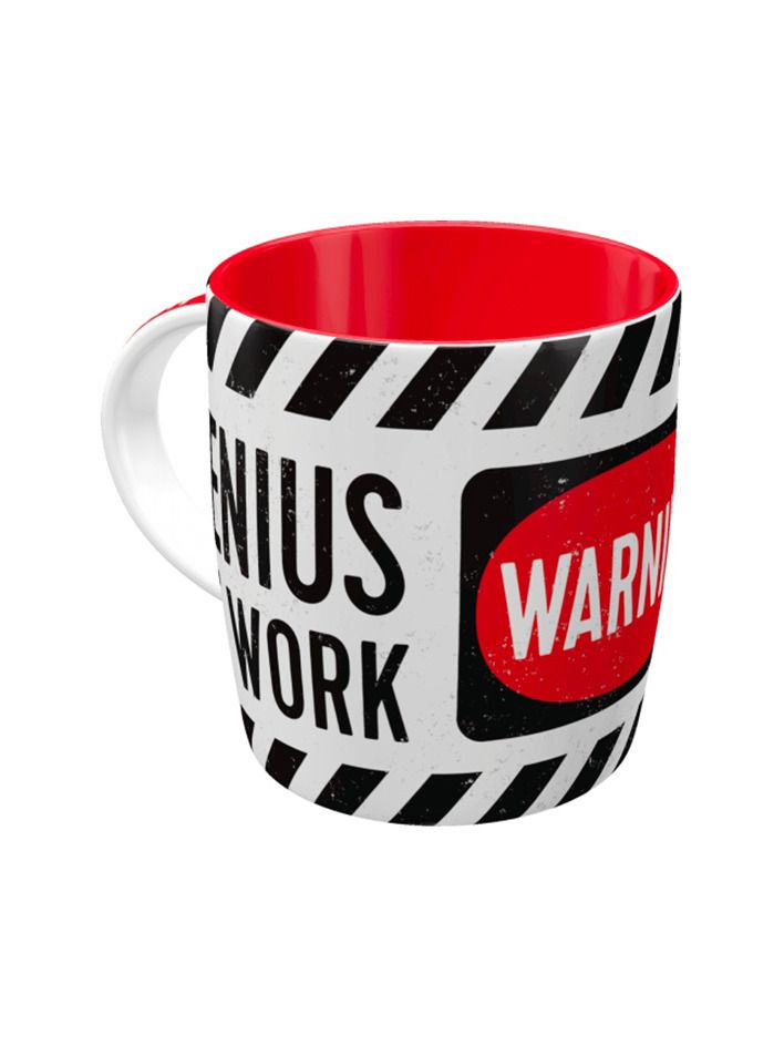 Tasse 340ml Warning! Genius at Work