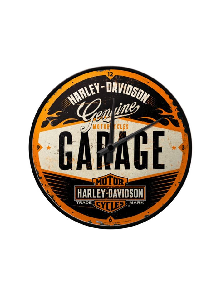 Wanduhr Harley-Davidson Garage