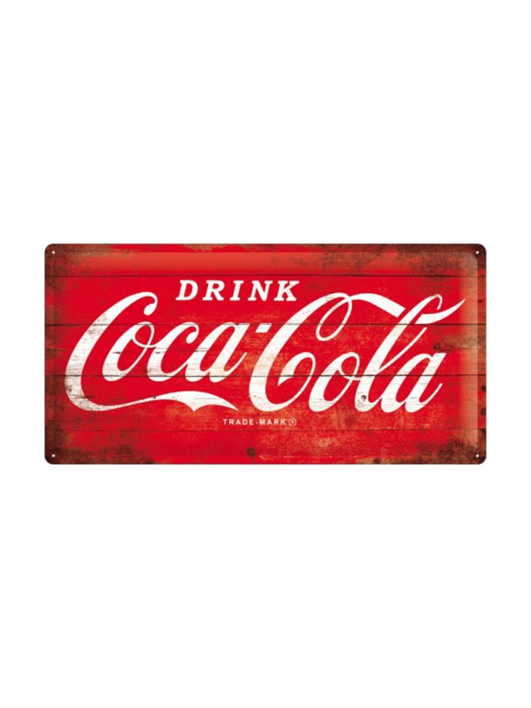 Blechschild 25x50cm  Coca-Cola (Logo)