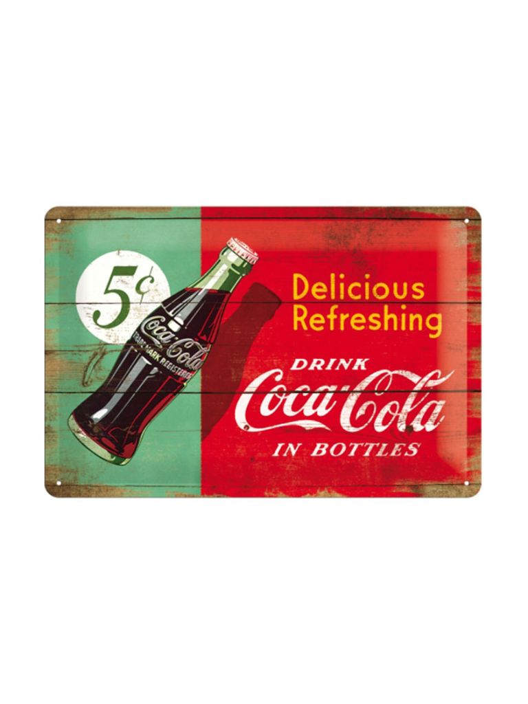 Blechschild 20x30 Coca-Cola (doublecolored