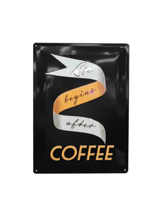 Blechschild 40x30 cm Coffee