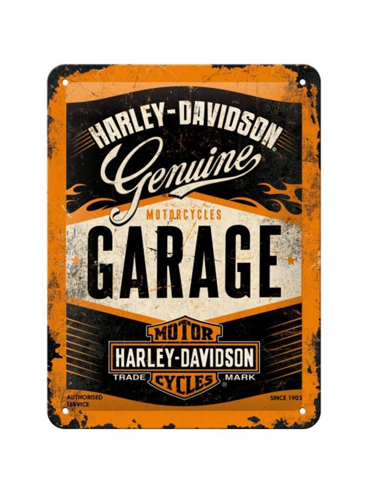 Blechschild 15x20 cm Harley-Davidson (Garage) 