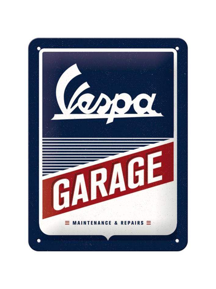 Blechschild 15x20 cm Vespa Garage