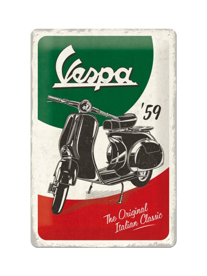 Blechschild 20x30 Vespa The Italian Classic 