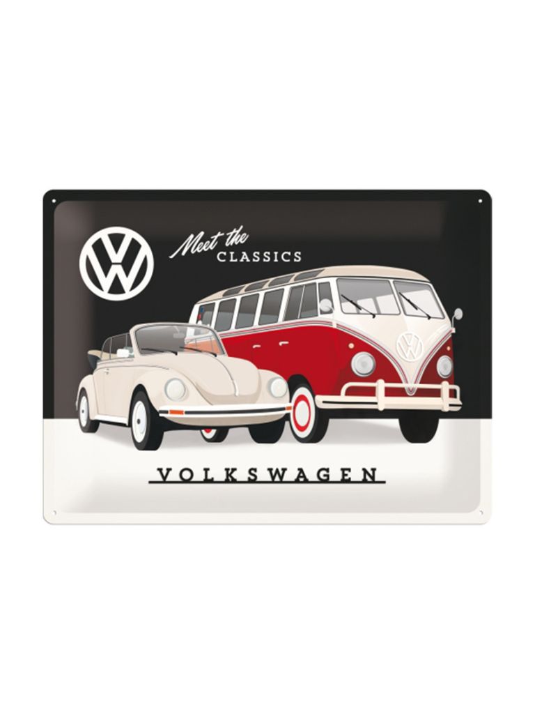 Blechschild 30x40 Volkswagen (Meet the Classic) 