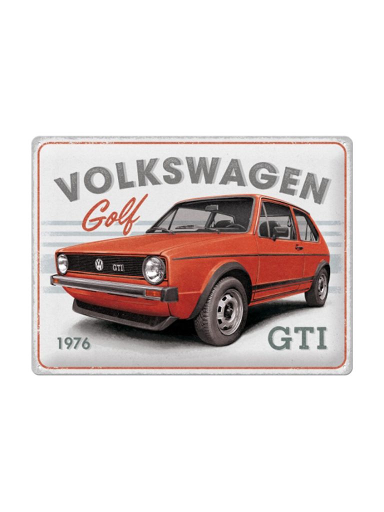 Blechschild 30x40 VW Golf GTI 1976 