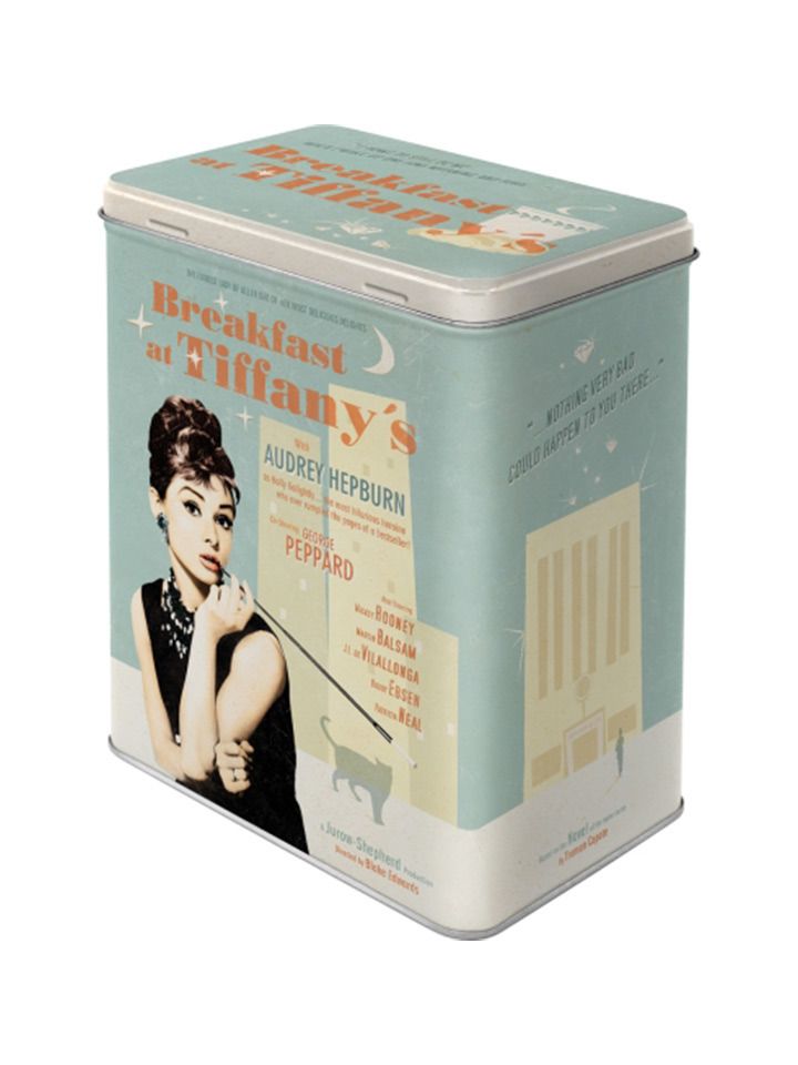 Blechdose L Breakfast At Tiffany's Blue