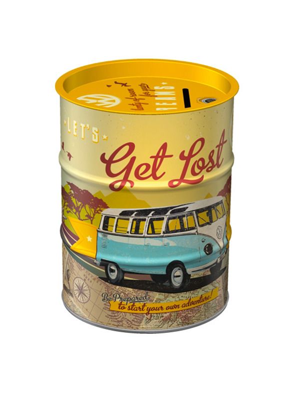 Spardose Barrel VW Bulli Let's Get Lost
