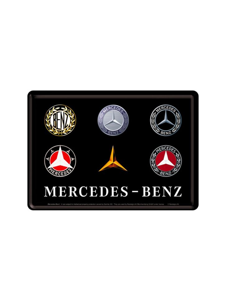 Blechschild Postkarten 10x14cm Mercedes-Benz (Logo Evolution)