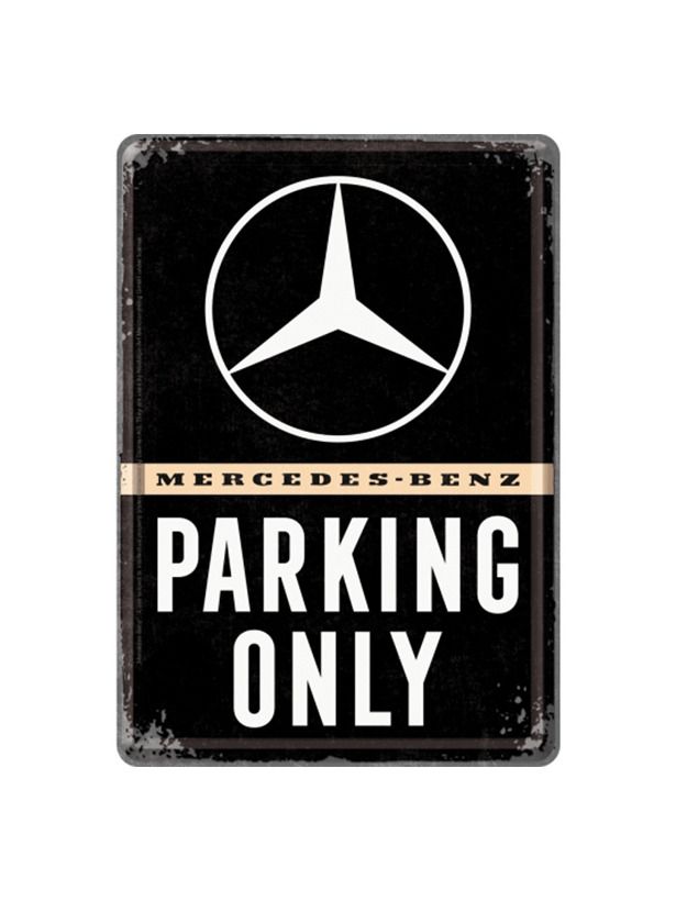 Blechschild Postkarten 10x14cm Mercedes-Benz Parking Only