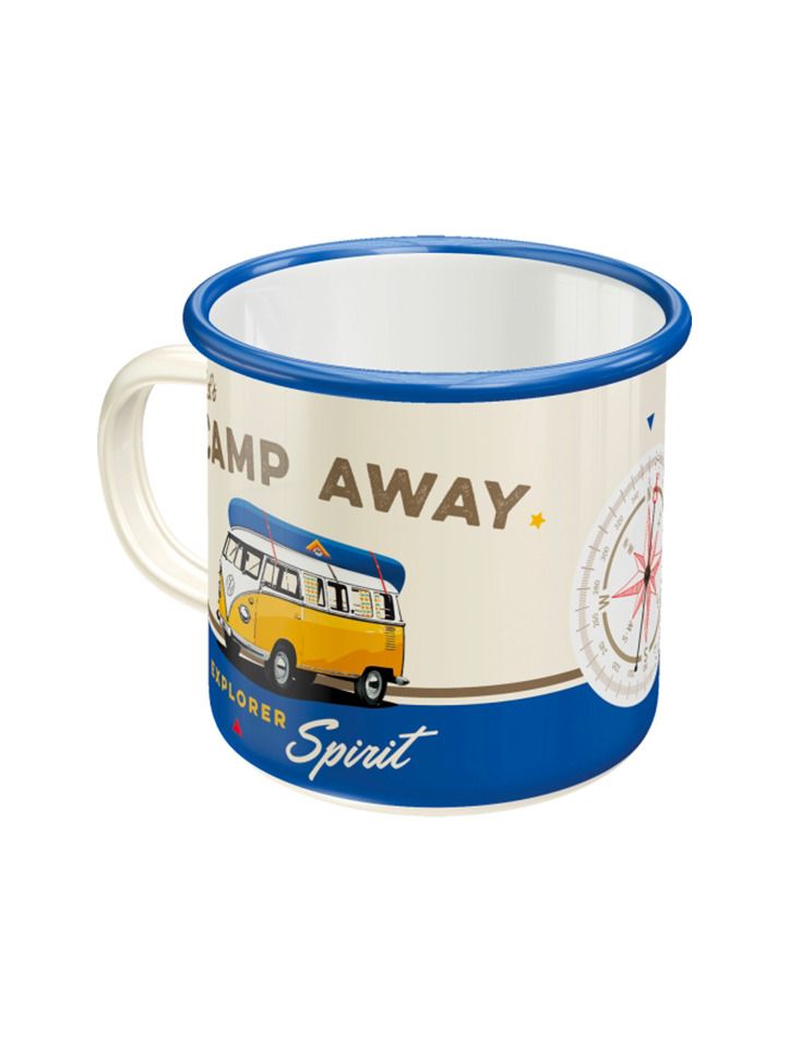 Metall Tasse Volkswagen Let's Camp Away