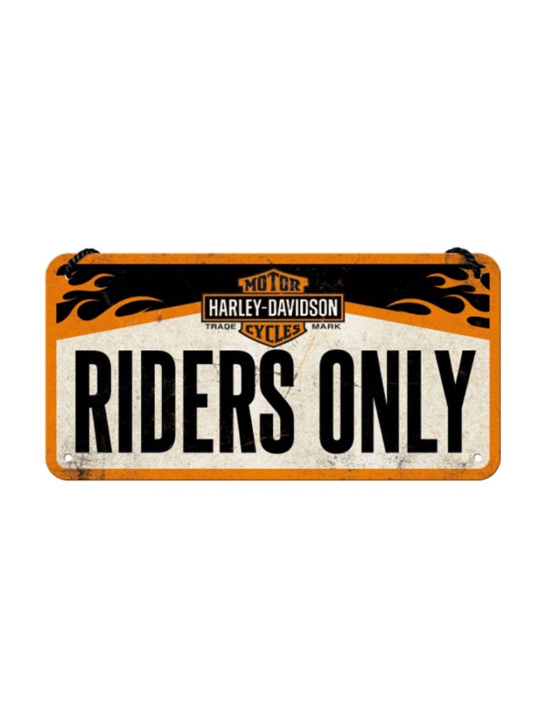Hängeschild 10x20cm Harley-Davidson Riders Only