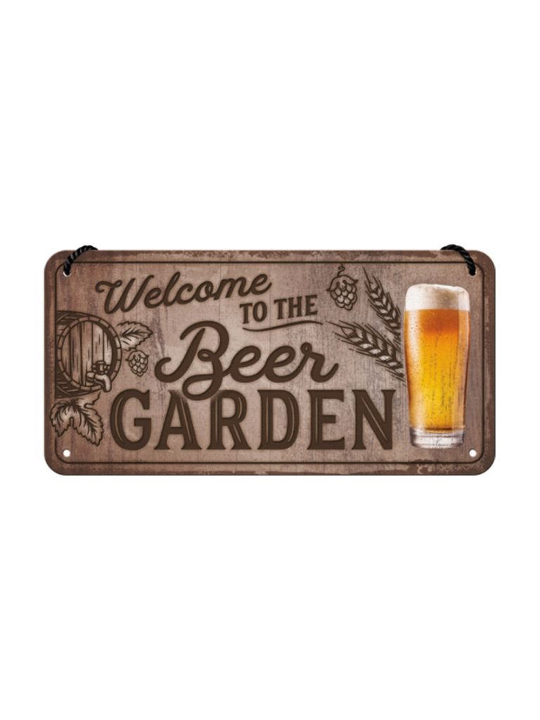 Hängeschild 10x20cm Beer Garden