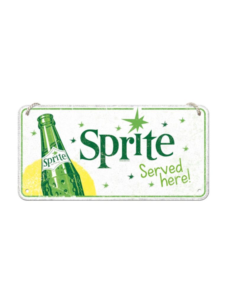 Hängeschild 10x20cm Sprite Served Here! 