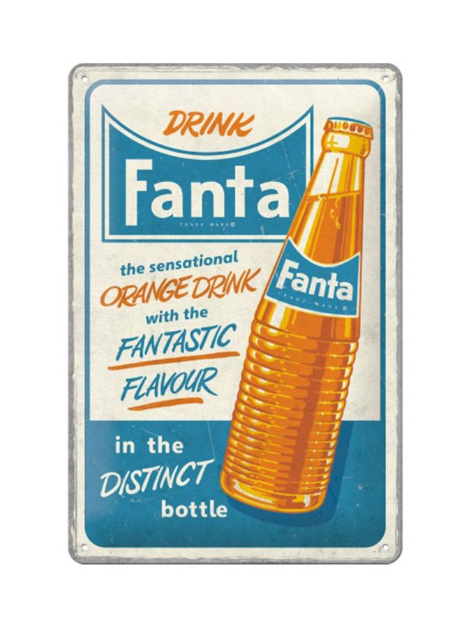 Blechschild Fanta Retro 20x30cm