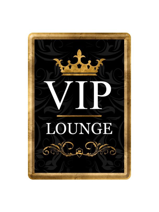 Blechschild Postkarte 10x14cm VIP Lounge