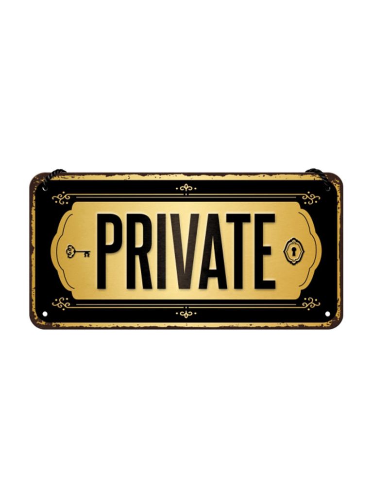 Hängeschild 10x20cm Private