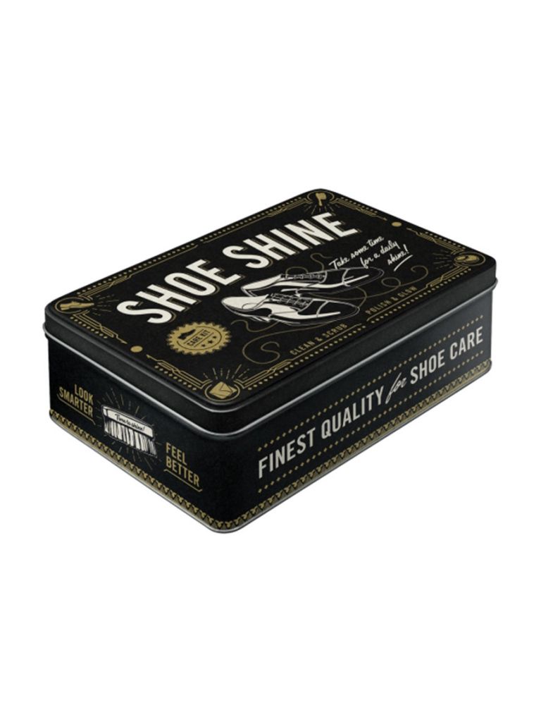 Blechdose L Flach Shoe Shine