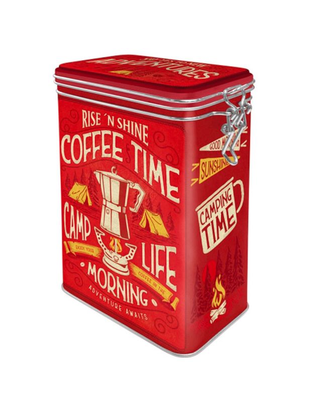 Blechdose mit Klip Camp Coffee Time