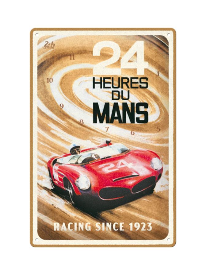 Blechschild 20x30cm 24h Le Mans - Red Car 1963)