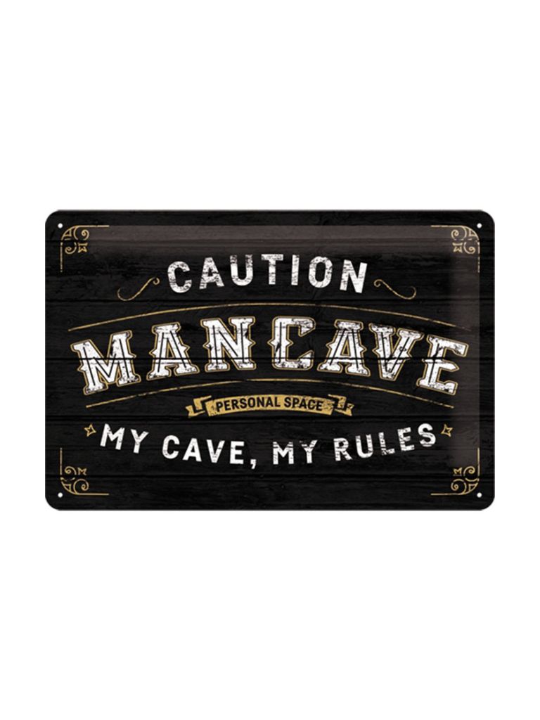 Blechschild 20x30cmMan Cave