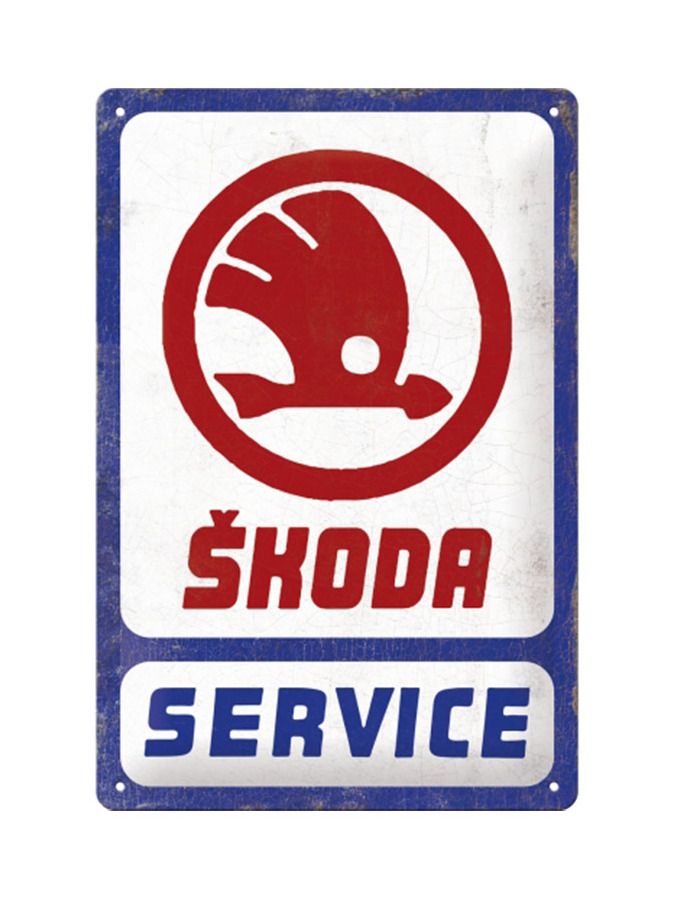 Blechschild Skoda Service 20x30cm