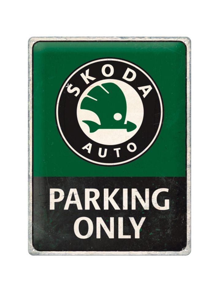 Blechschild Škoda Parking Only 30x40cm