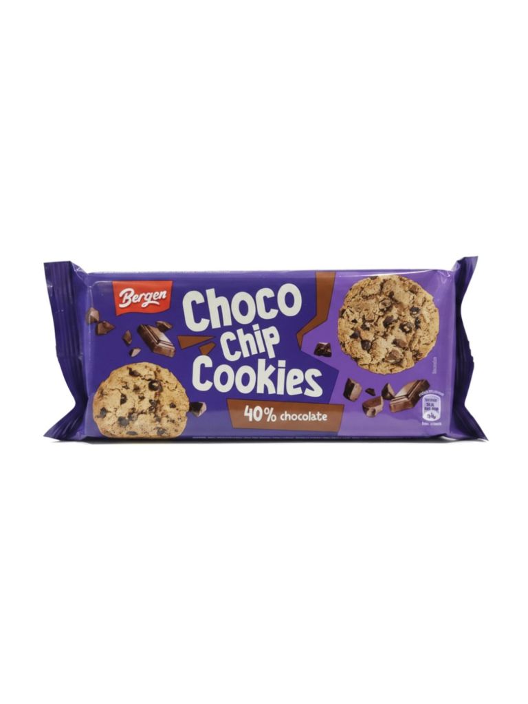 Bergen Choco Chip Cookies 40% chocolate 85 g