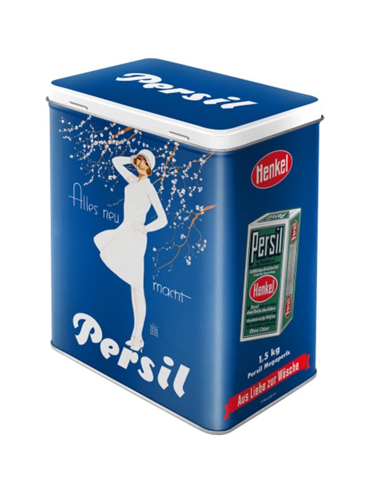 Blechdose L Persil Weiße Dame Blau