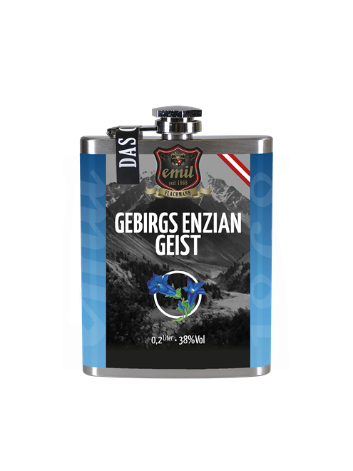 Emil Gebirgs Enzian Schnaps 0,2l 38% Flachmann