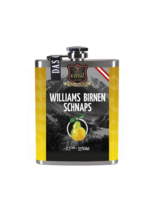 Emil Williams Birnen Schnaps 0,2l 35% Flachmann