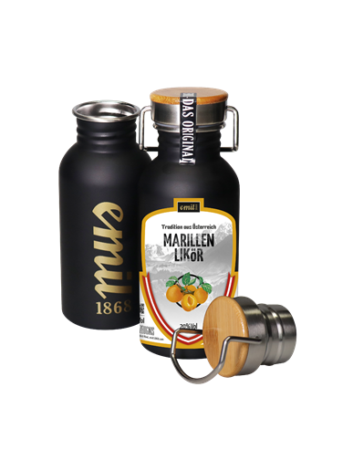 Emil Marillen Likör 0,5l 20% TÖ Edelstahl Kanne