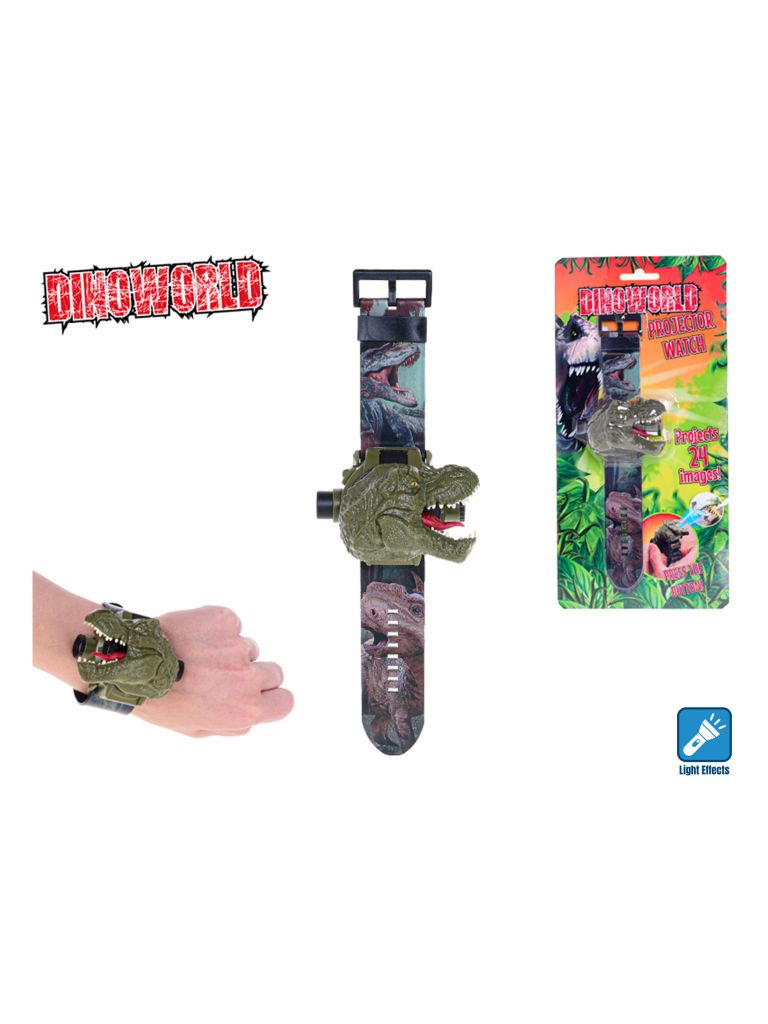 Dinoworld Projektor/Uhr 22,5cm batteriebetrieben