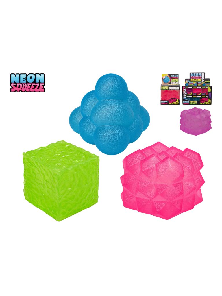Neon Squeeze-Würfel Stretch Sugar 5,5cm