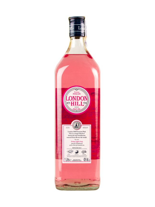 London Hill Gin Pink 43% 1 l