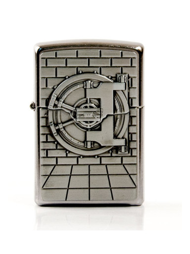 ZIPPO street chrom Plakette Trick "Gold Save" 60003602