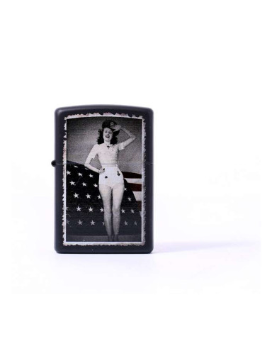 Zippo Flag Woman Saluting