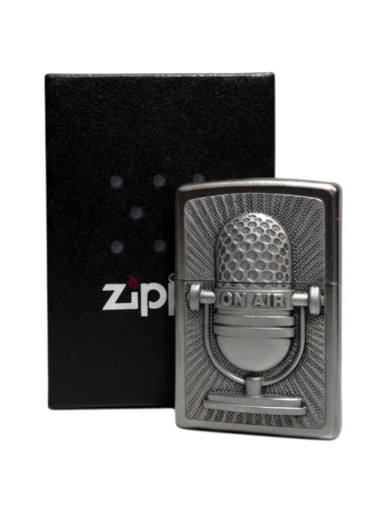 Zippo sat.fin.Plakette "Microphone Retro Style" 2004656