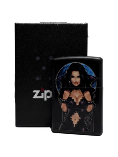 Zippo schwarz matt color "Girl Blue Moon" 60002729