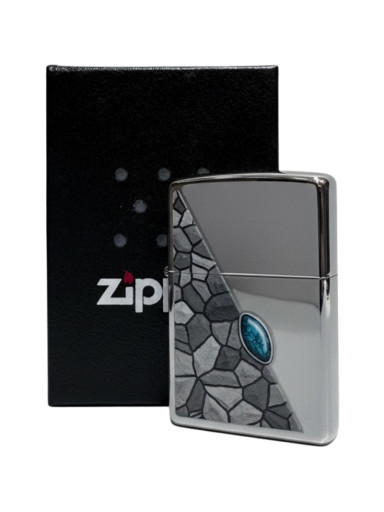 Zippo cr.pol. color "Turquoise Pattern" 2003818