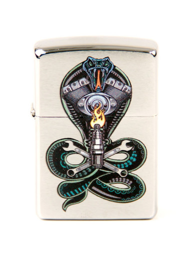 ZIPPO chrom gebürstet color "Snake Engine" 60004393